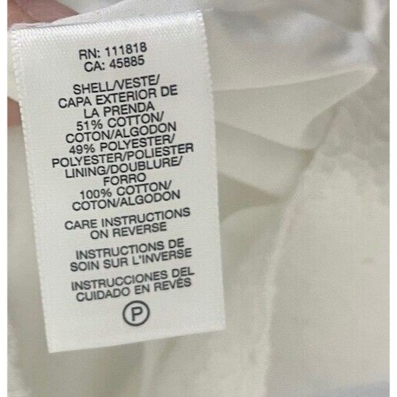 NWT Michael Kors White Eyelet Lace Sleeveless Shift Dress Size 4 - Picture 8 of 8